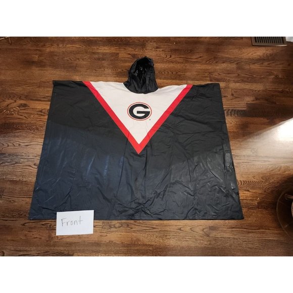 Seven Sons Other - HTF Vintage University Georgia Bulldogs Poncho Heavyweight Adult Hooded Poncho